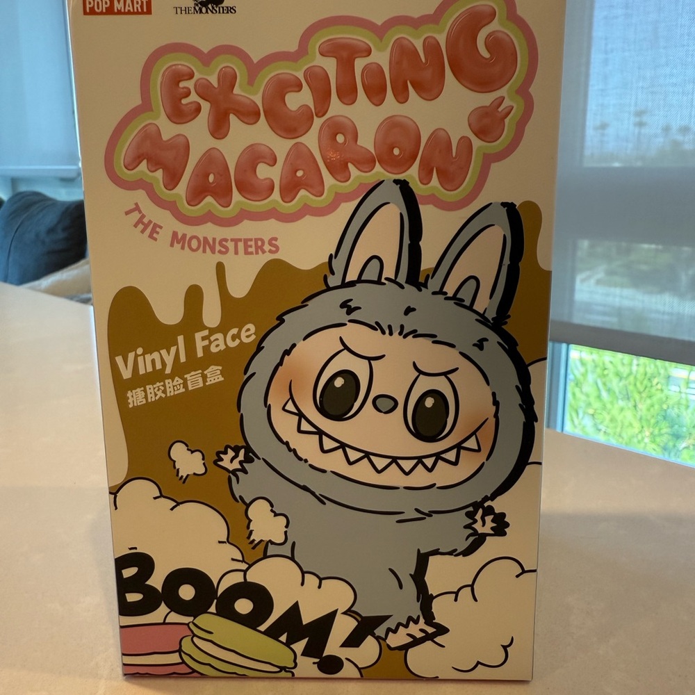 PopMart Exciting Macaron Labubu in Sea Salt Coconut